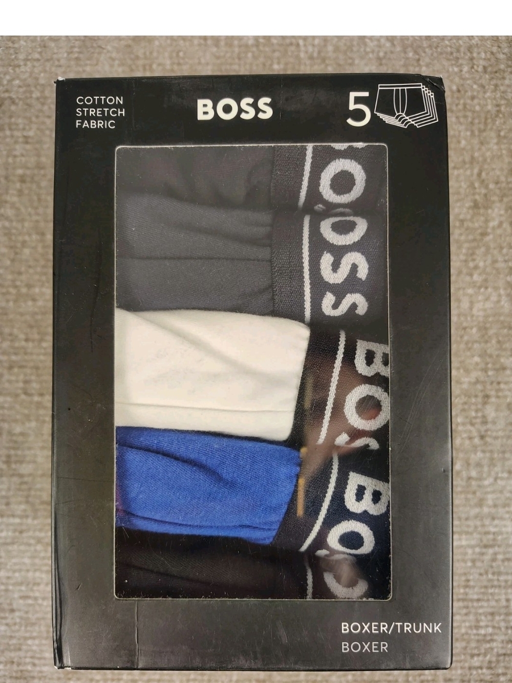 Men's HUGO BOSS 5 PACK Stretch Cotton Underwear Boxer/Trunks Sz Small